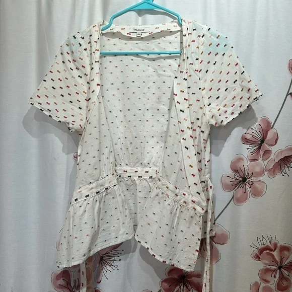 MADEWELL • Short Sleeved Wrap Shirt • Size Small - Picture 8 of 8